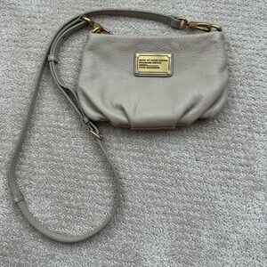 Marc Jacobs Taupe Leather Crossbody Bag